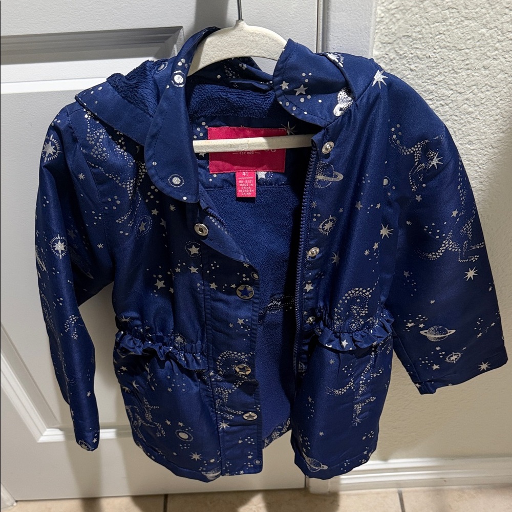 London Fog Kids Navy Starry Raincoat